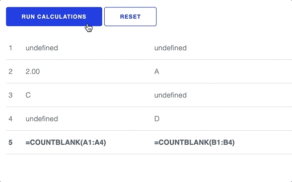 COUNTBLANK excel function Hyperformula